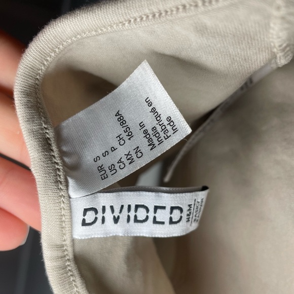 Two H&M Halter Cropped Top Green and Tan Small - Picture 2 of 4